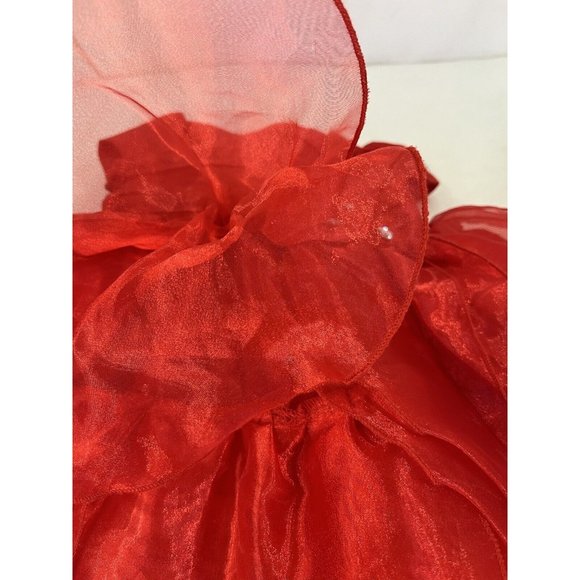 Nannette Baby Red Tulle Sheer Dress 18 months Circle Party - Picture 10 of 14